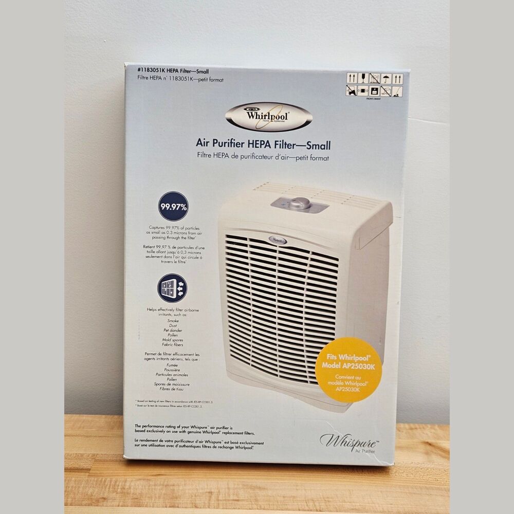 Genuine OEM Whirlpool HEPA Replacement Air Filter 1183051K fits AP25030K